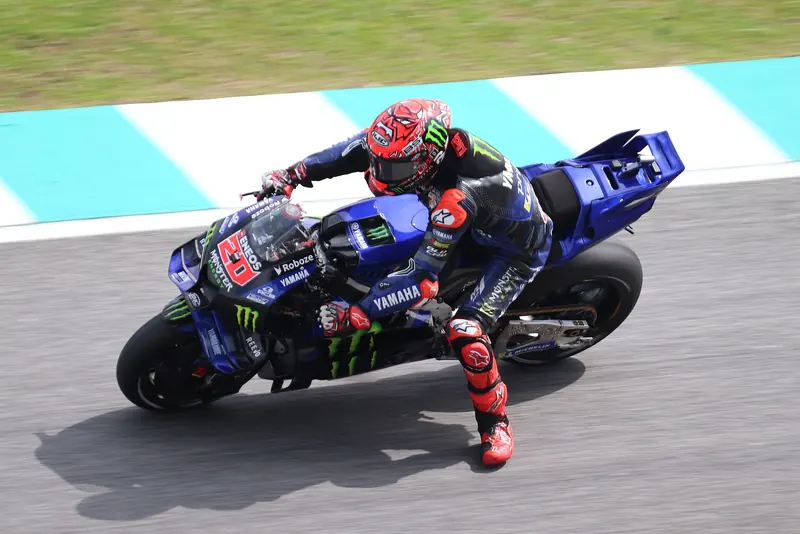 Fabio Quartararo en piste sur la Yamaha